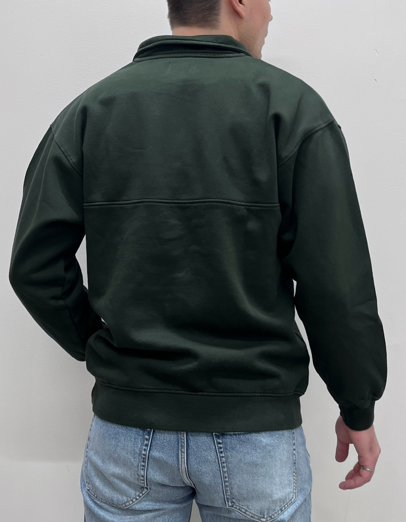 Organic Quarter Zip in Hunter Green