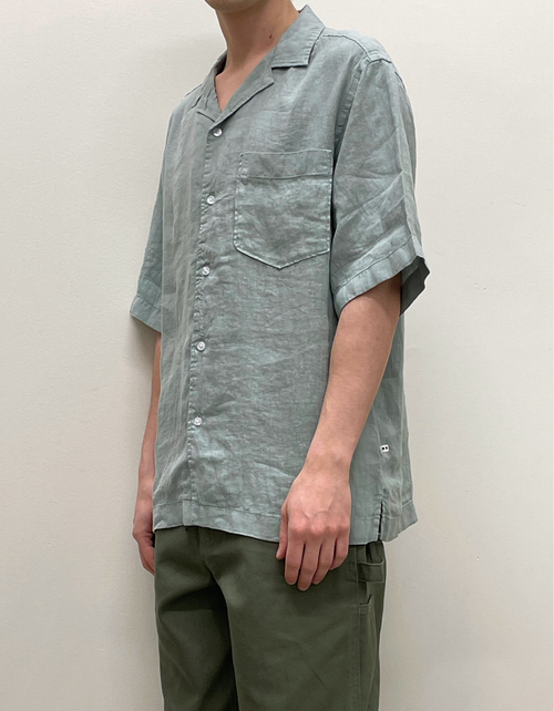 Hayden Linen Shirt in Gray Mist