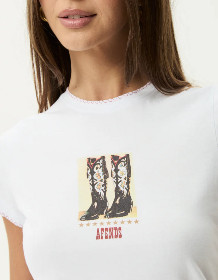 Walking Baby Tee in White