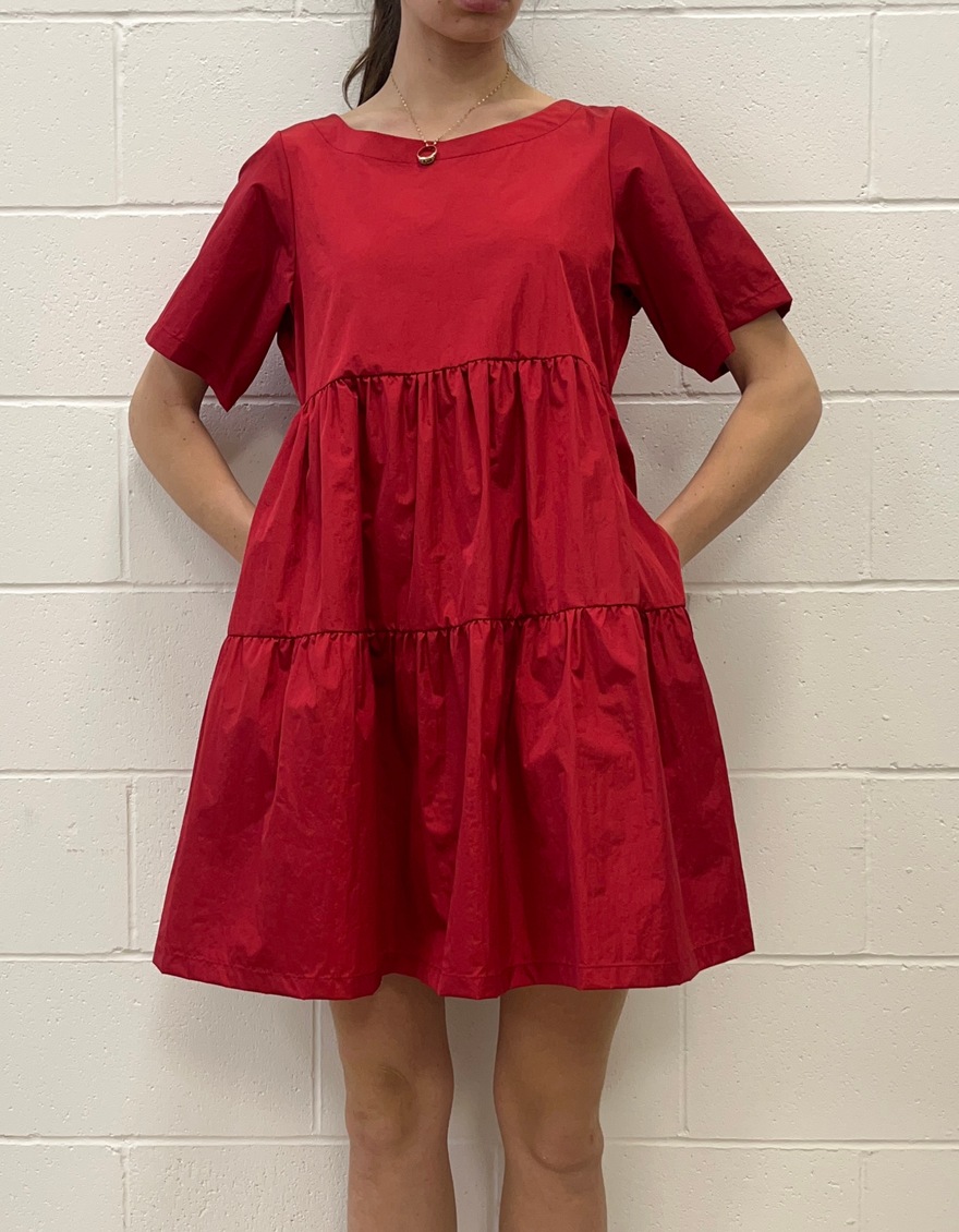 Lita Dress in Tango Taffeta