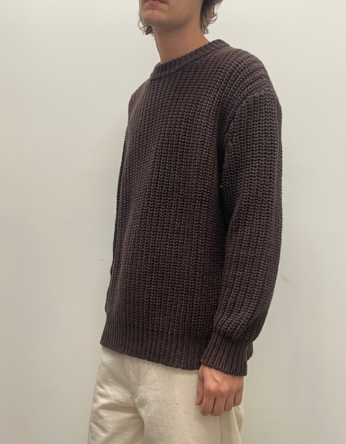 Fisherman Sweater in Chestnut