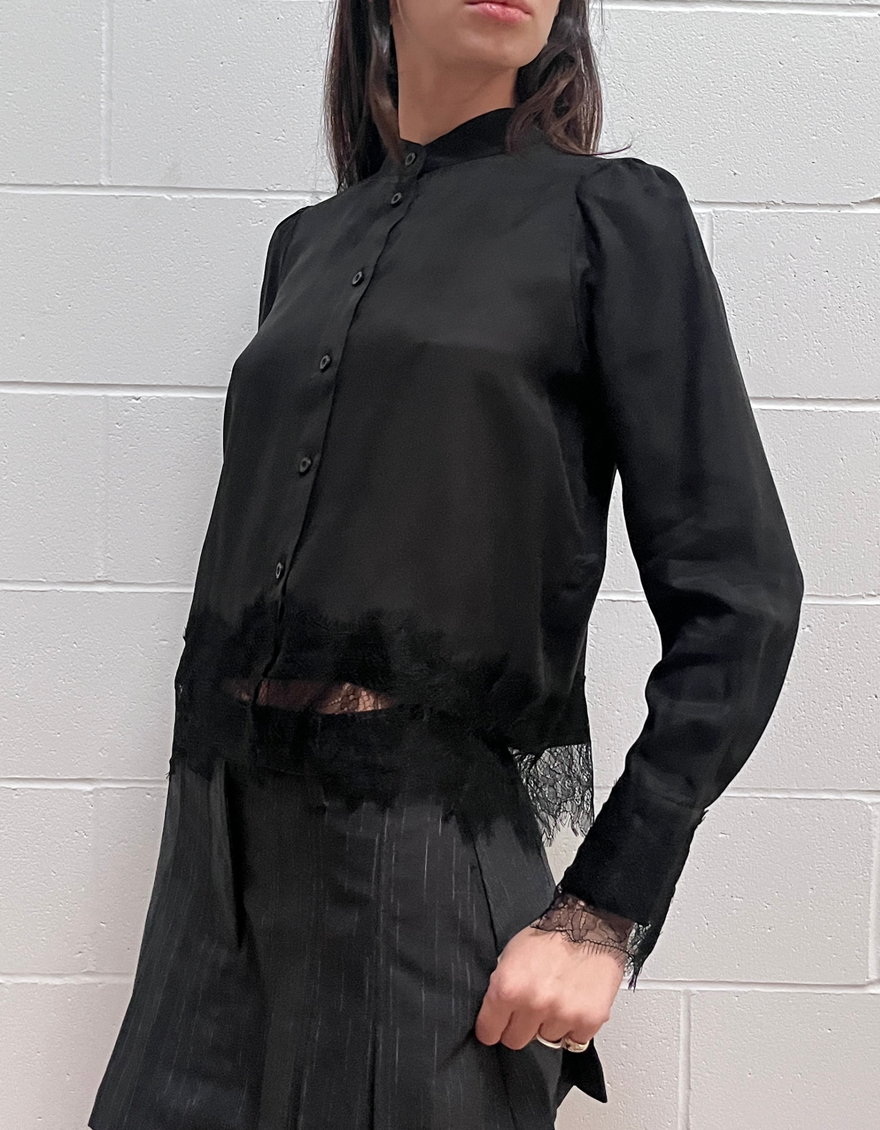 Esmae Lace Shirt in Black