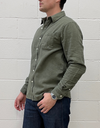 Organic Flannel Shirt in Dusty Olive