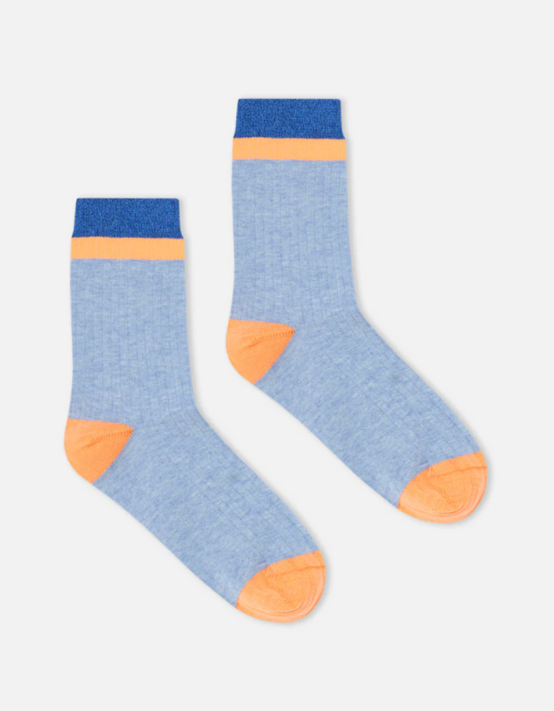 Crocanti Lurex Socks in Blue