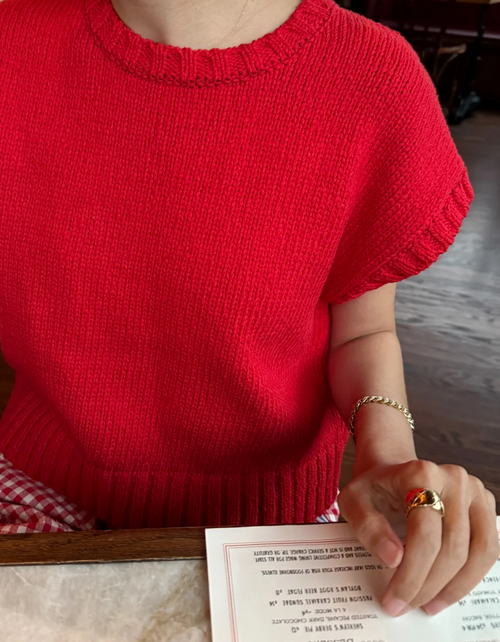 Pierre Cotton Sweater in Chili