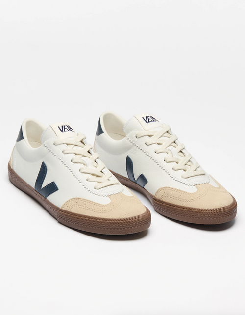 Volley O.T. Leather in White Nautico Bark