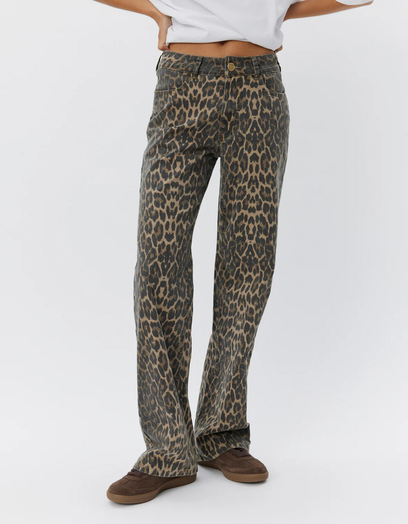 Sienna Trouser Jeans in Leopard