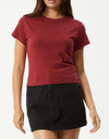 Carmen Baby Tee in Burgundy