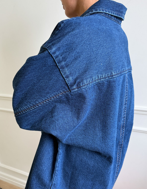Owen Heavy Denim Shirt in Dark Denim