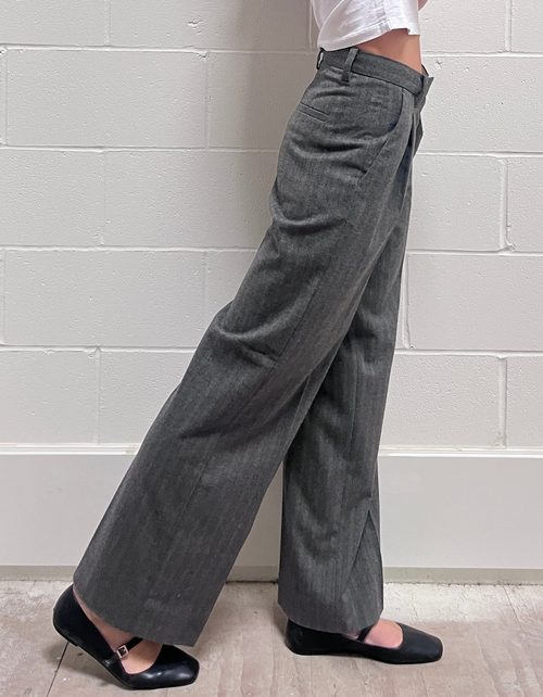 Hollanda Trousers in Dark Grey Melange