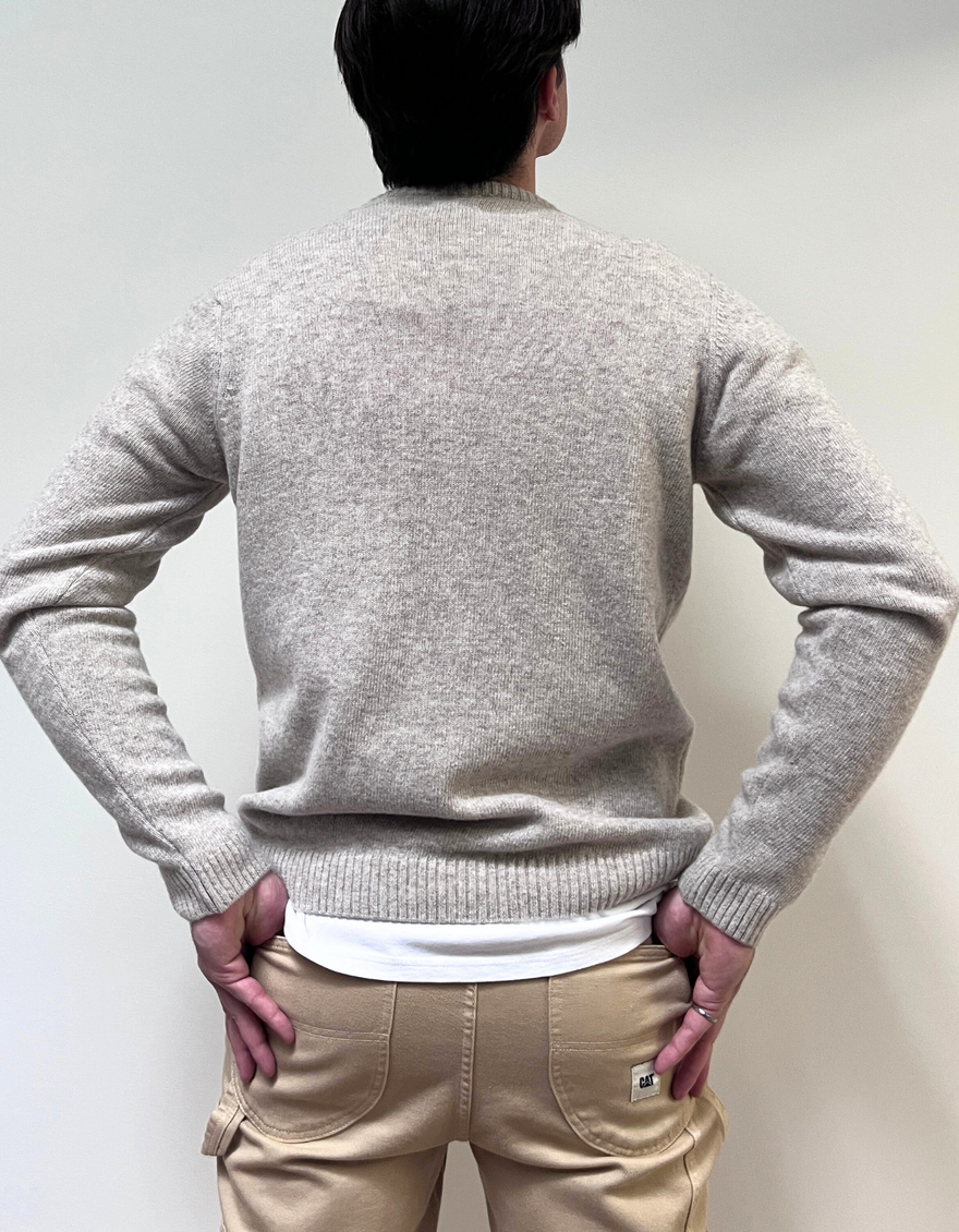 Franz O-Neck Sweater in Dark Sand