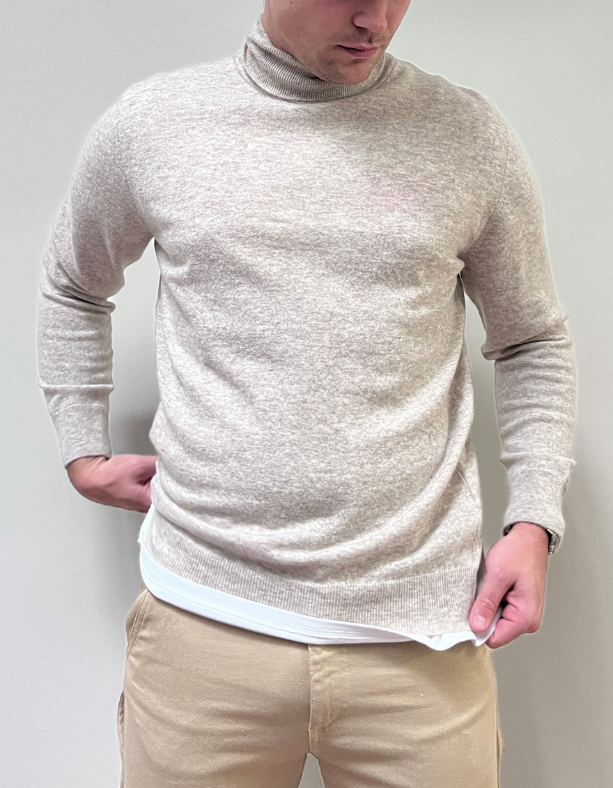 Elmo Rollneck Sweater in Ecru