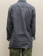Douglas Linen Denim Shirt in Sky Captain