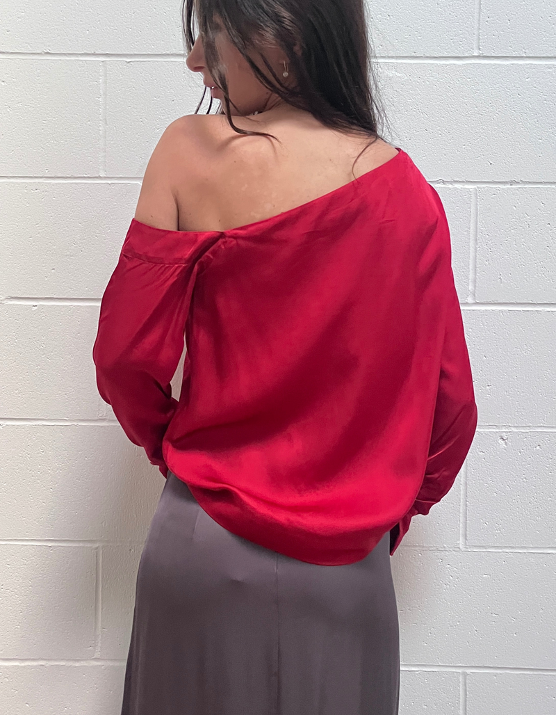 Livo One Shoulder Blouse in Emboldened