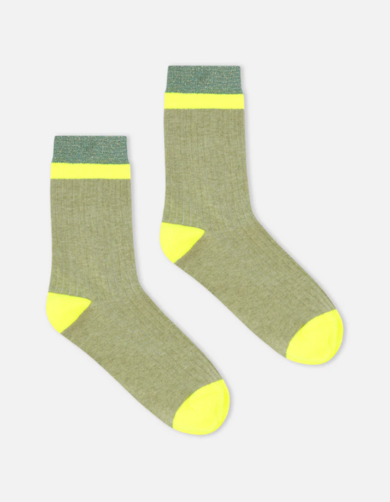 Crocanti Lurex Socks in Green