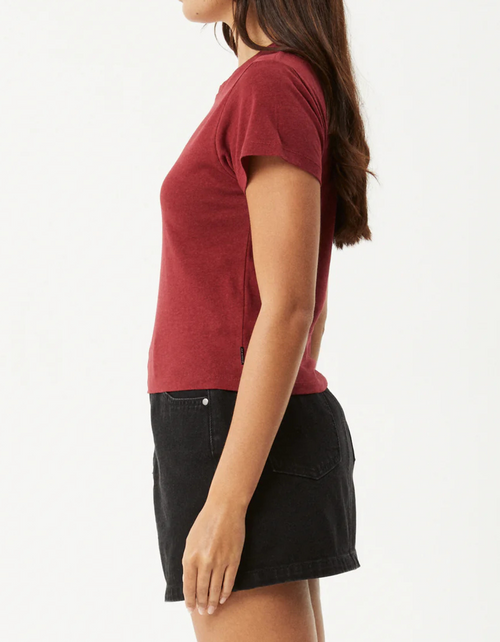 Carmen Baby Tee in Burgundy