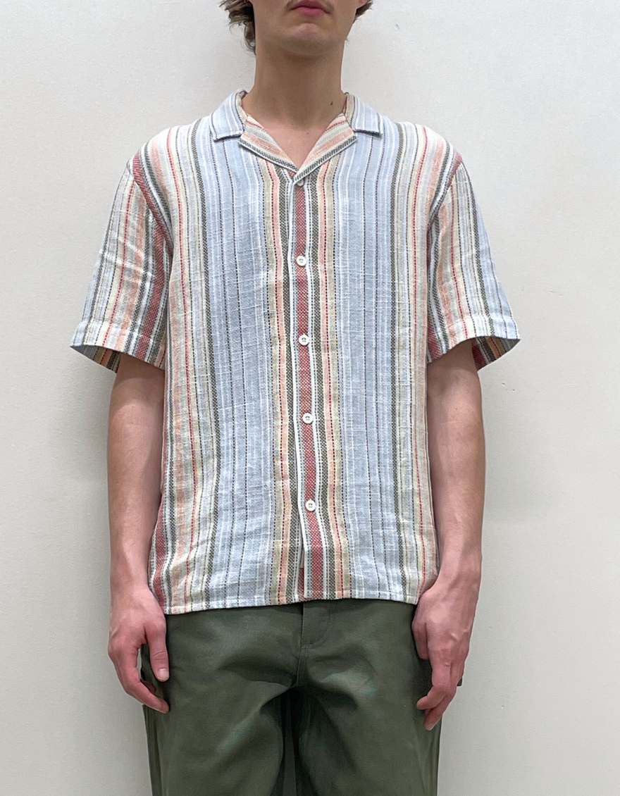 Short Sleeve Cuban Shirt in Lightblue
