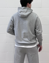 Embroidered Logo Hoodie in Heather Grey