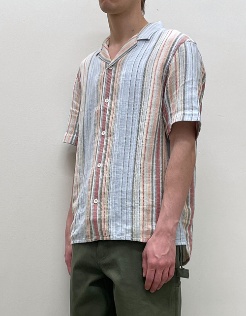 Short Sleeve Cuban Shirt in Lightblue