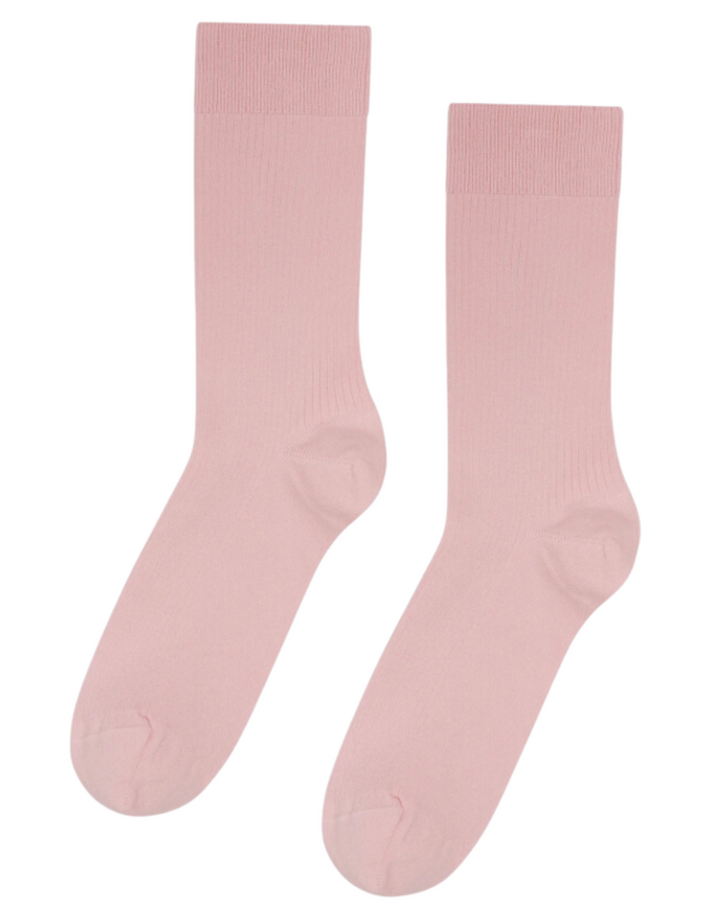 Classic Organic Socks in Faded Pink