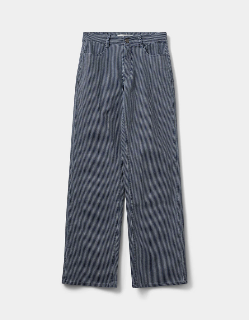 Sienna Trouser Jean in Navy Striped