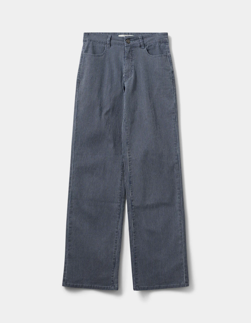 Sienna Trouser Jean in Navy Striped