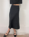 Neva Knit Skirt in Dark Grey Melange