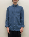 Colt Linen Shirt in Blue Ashes