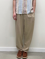 Fubar Linen Pleated Pant in Oatmeal