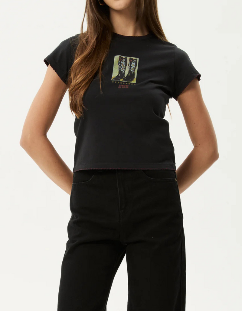 Walking Baby Tee in Stone Black