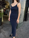 The Jersey Slip Dress in Navy