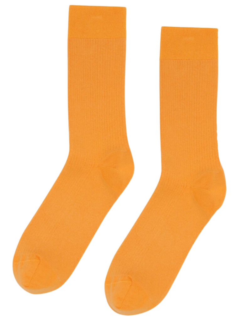 Classic Organic Socks in Sunny Orange