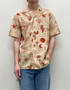 Short Sleeve Cuban Shirt in Red