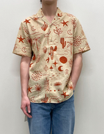 Short Sleeve Cuban Shirt in Red