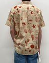 Short Sleeve Cuban Shirt in Red