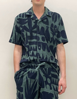 Terry Short Sleeve Cuban Shirt in Dustgreen