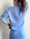 Ina Knit T-Neck in Vista Blue