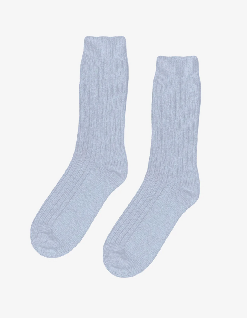 Merino Wool Blend Sock in Polar Blue