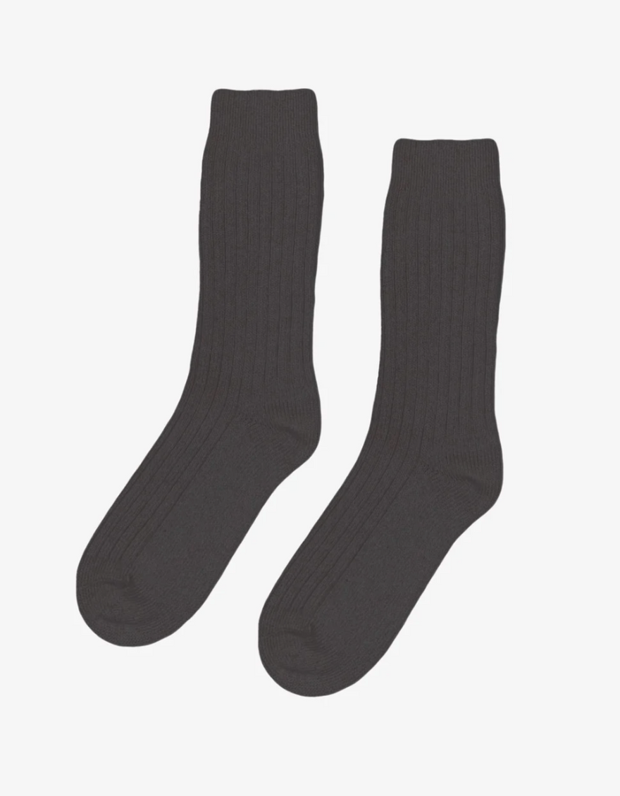 Merino Wool Blend Sock in Lava Grey