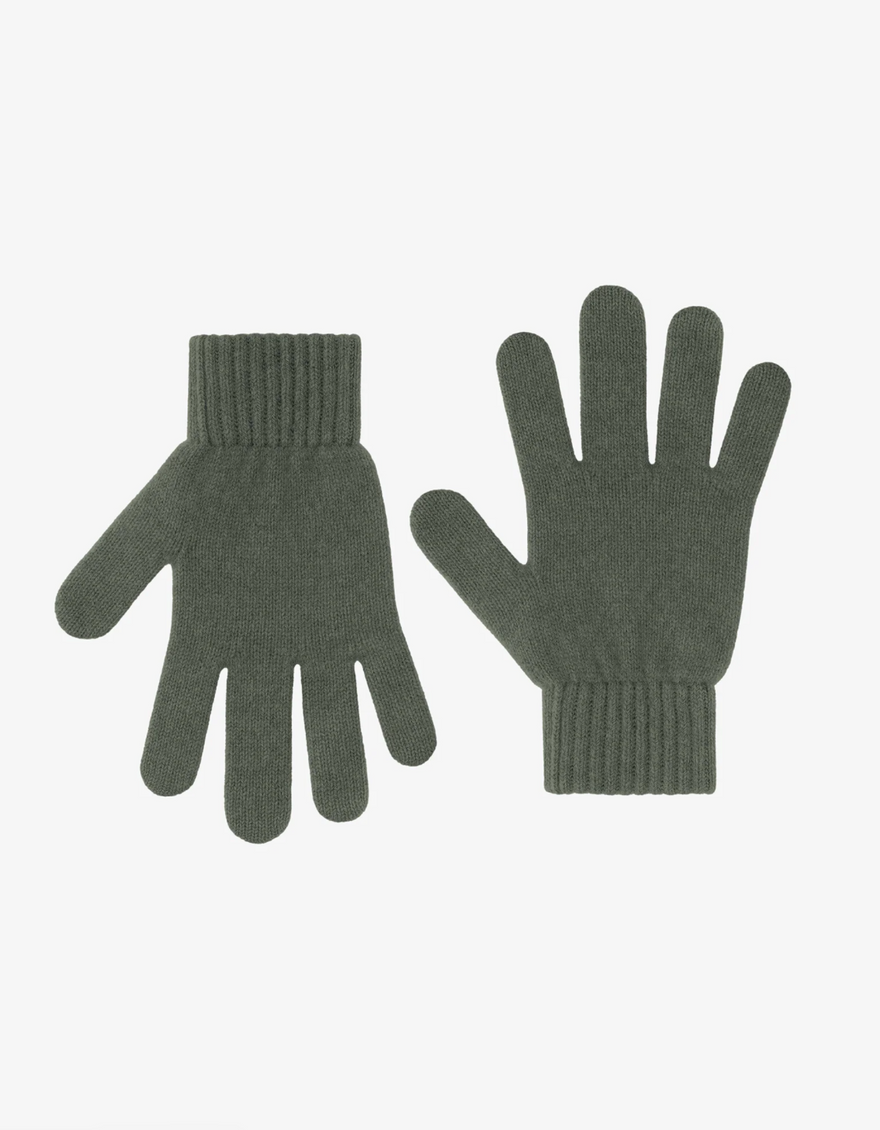 Merino Wool Gloves in Dusty Olive