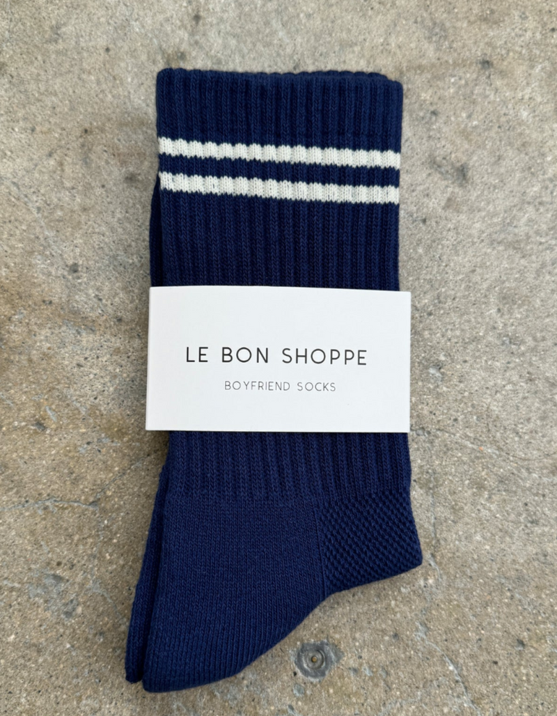 Boyfriend Socks in Navy