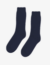 Merino Wool Blend Sock in Navy Blue