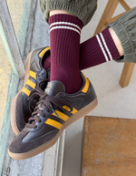 Boyfriend Socks in Maroon