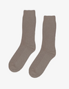 Merino Wool Blend Sock in Warm Taupe