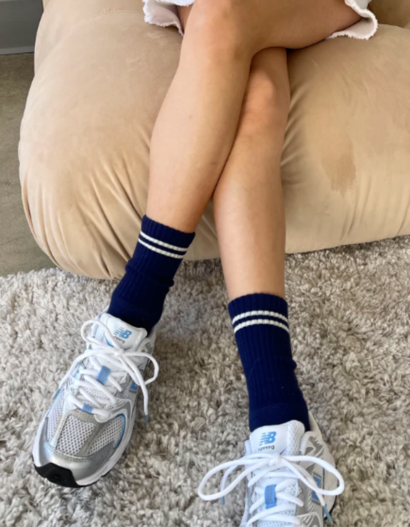 Boyfriend Socks in Navy