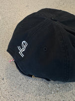 Ribbon Logo 6 Panel Cap in Black