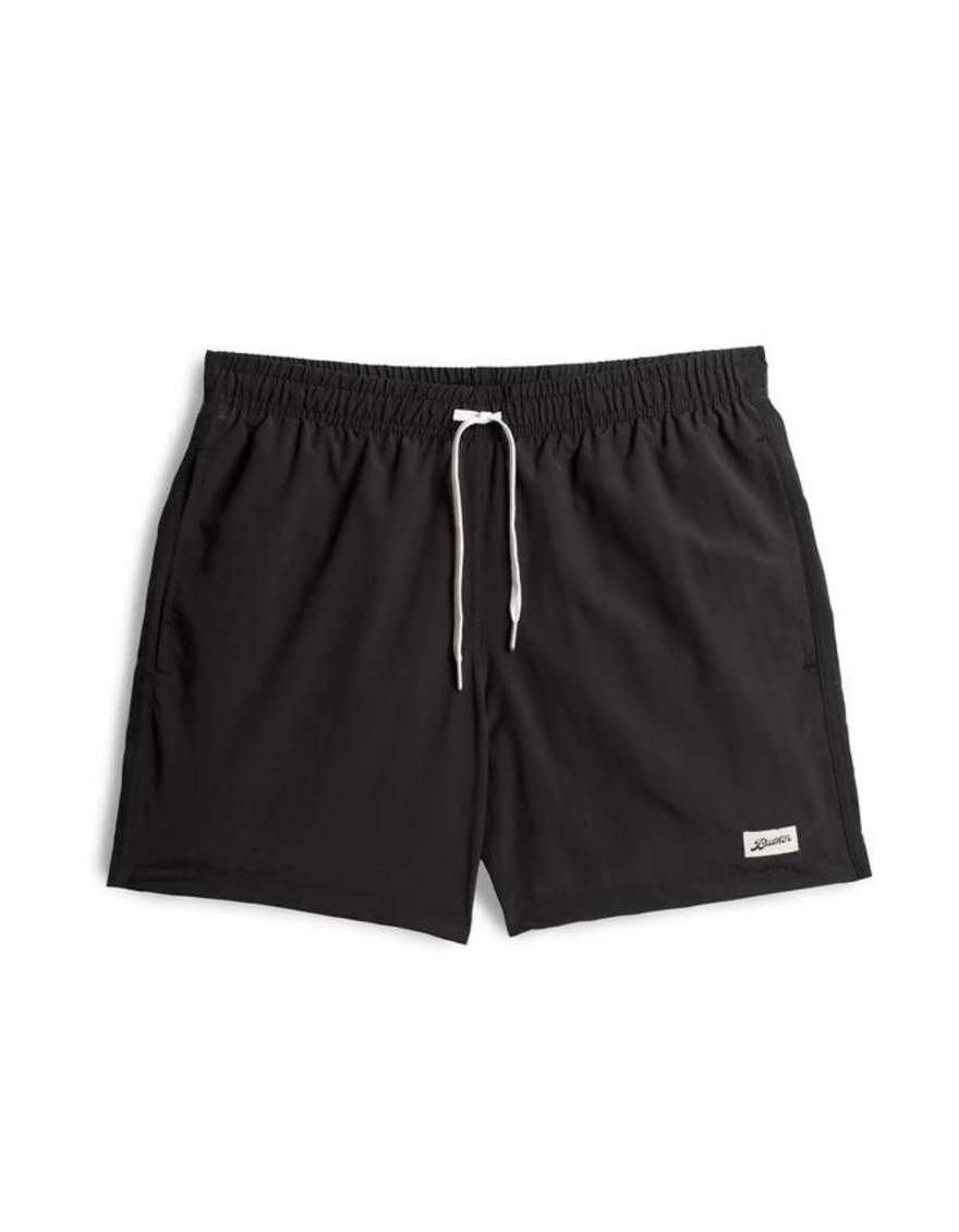Solid Swim Trunk in Black
