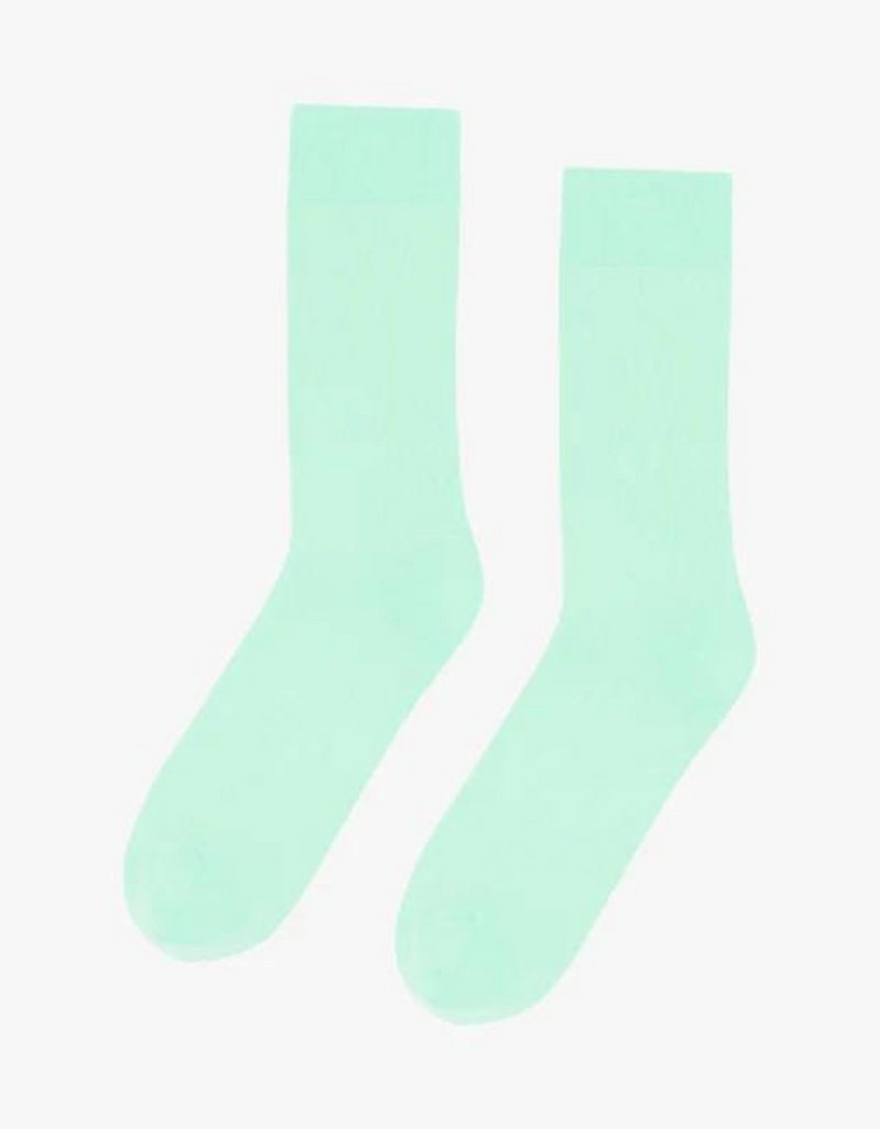 Classic Organic Socks in Light Aqua
