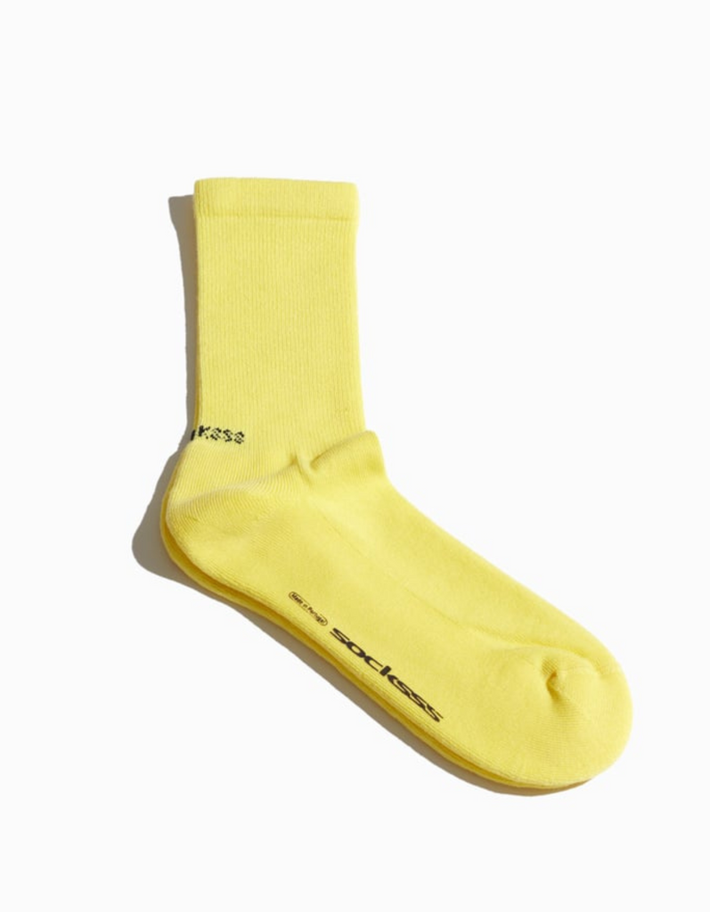 Organic Cotton Blend Socks in Lemon Snow