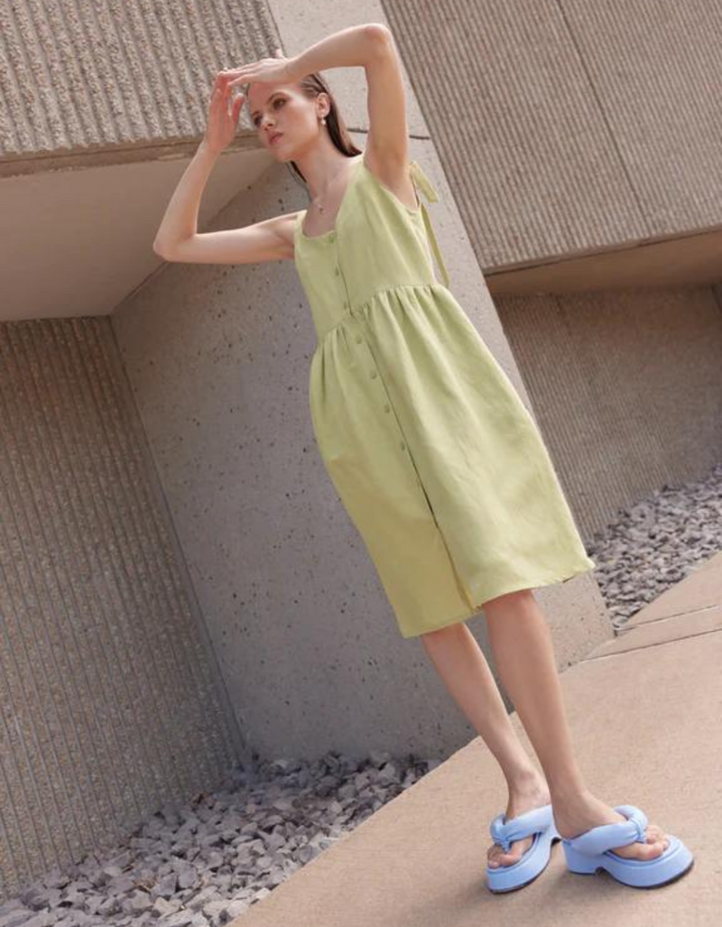 Ceres Dress in Green Apple